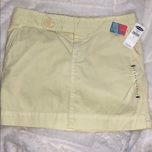 Old Navy Light Yellow Mini Skirt